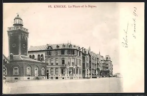 AK Knocke, La Phare et la Digue