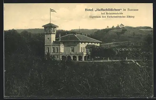AK Elbing, Hotel Haffschlösschen des Verkehrsvereins Elbing