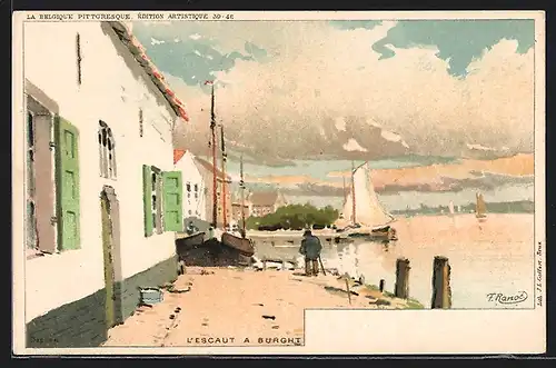 Künstler-AK F. Ranot: Burght, L'Escaut