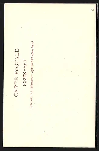 Künstler-AK Dilbeek, L`Eglise, Strassenpartie an der Kirche