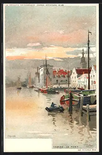 Künstler-AK Tamise, Le Port