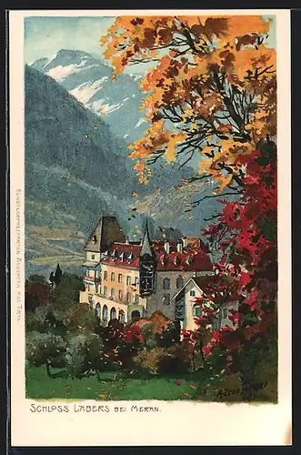 Künstler-AK Zeno Diemer: Meran, Schloss Labers in der milden Herbstsonne