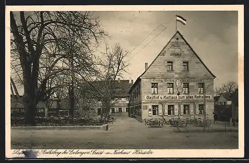 AK Rathsberg bei Erlangen, Gasthof u. Kurhaus zum alten Rathsberg