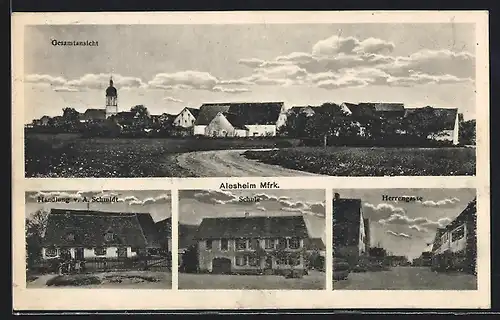 AK Alesheim /Mfrk., Handlung A. Schmidt, Herrengasse, Gesamtansicht