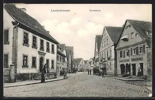 AK Leutershausen, Partie am Marktplatz