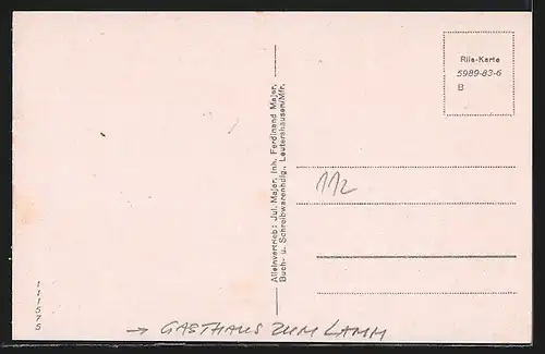 AK Leutershausen, Strasse am Markt mit Geschäften