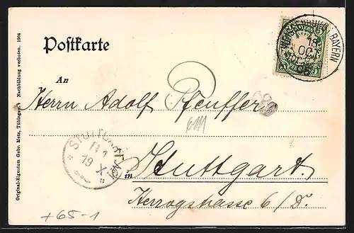 AK Weissenburg, Ortspartie mit Bahnhof