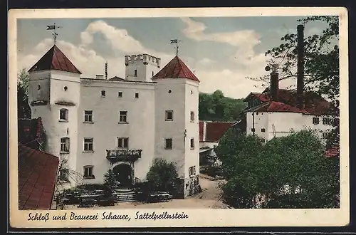 AK Sattelpeilnstein, Schloss und Brauerei Schauer