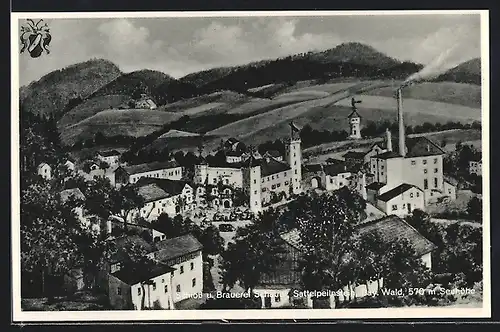AK Sattelpeilnstein, Schluss u. Brauerei Schauer