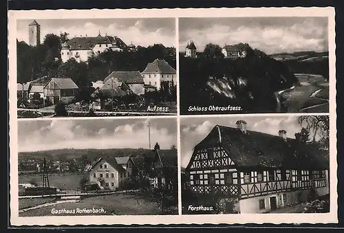 AK Aufsess, Teilansicht, Schloss Oberaufsess, Gasthaus Rothenbach