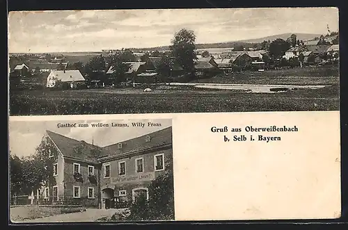 AK Oberweissenbach b. Selb i. Bayern, Gasthof zum weissen Lamm