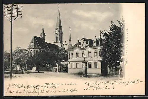 AK Nürnberg, Blick auf St. Leonhard