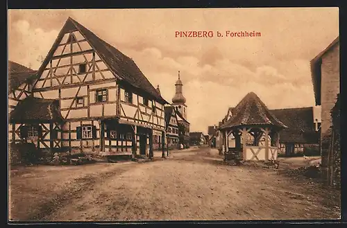 AK Pinzberg, Strassenpartie im Ort