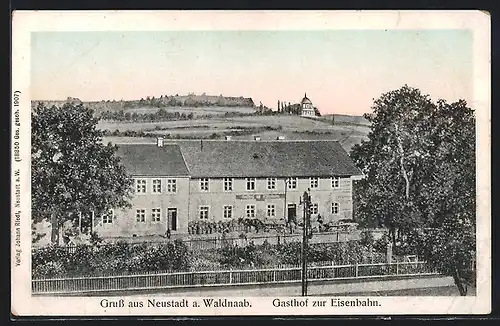 AK Neustadt, Gasthof zur Eisenbahn