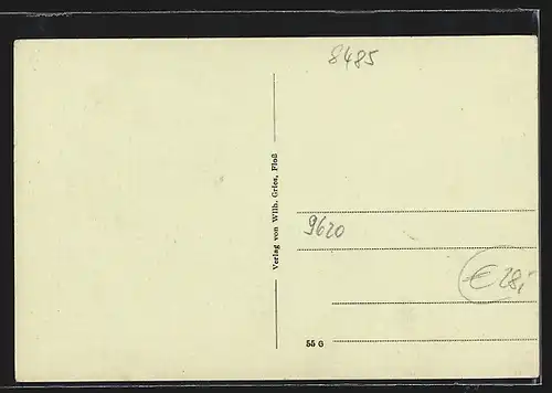 AK Floss, Strassenpartie mit Gasthaus zur Post