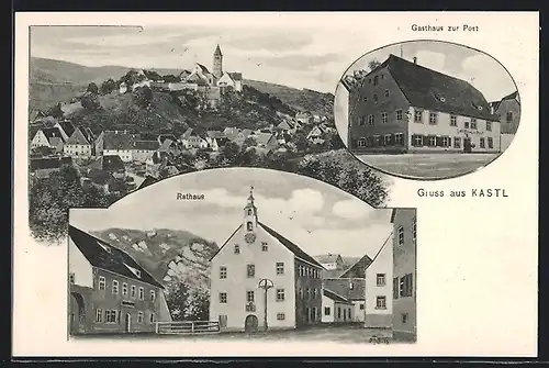 Künstler-AK Eugen Felle: Kastl, Gasthaus zur Post, Rathaus