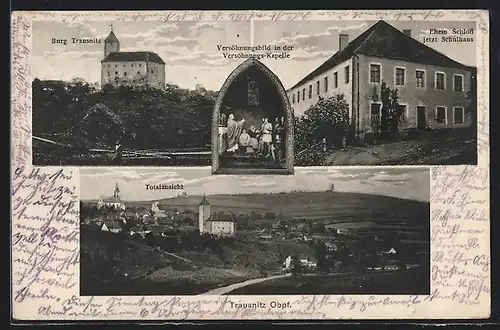 AK Trausnitz /Obpf., Burg Trausnitz, Ehem. Schloss jetzt Schulhaus, Versöhnungsbild in der Versöhnungs-Kapelle