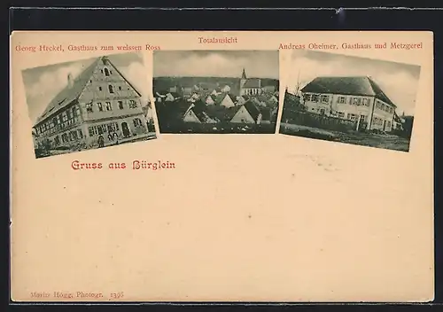 AK Bürglein, Gasthaus zum weissen Ross, Gasthaus v. Andreas Oheimer