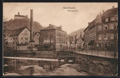 AK Kulmbach, Mainpartie mit Blick auf die Stadt