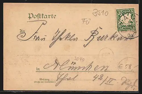 Lithographie Vach, Gasthaus z. goldenen Krone, Restaurant zum Fischhäusla, Wasserfall & Kunstmühle