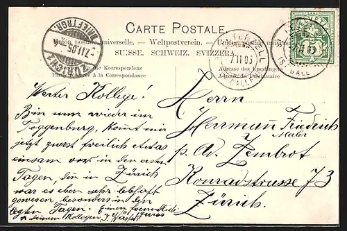 AK St. Peterzell /St. Gallen, Gasthaus Hörnli, Ortsansicht mit Kirche