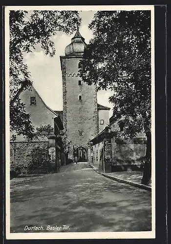 AK Durlach, Blick zum Basler Tor