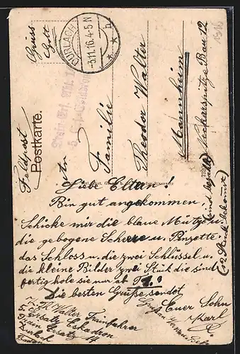 AK Durlach, Rathaus mit evangel. Kirche