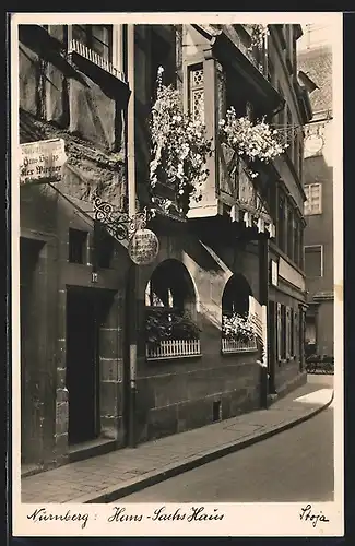 AK Nürnberg, Hans Sachs-Haus, Aussenansicht