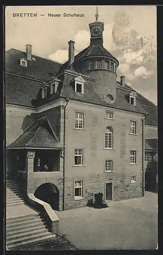 AK Bretten, Blick auf Neues Schulhaus