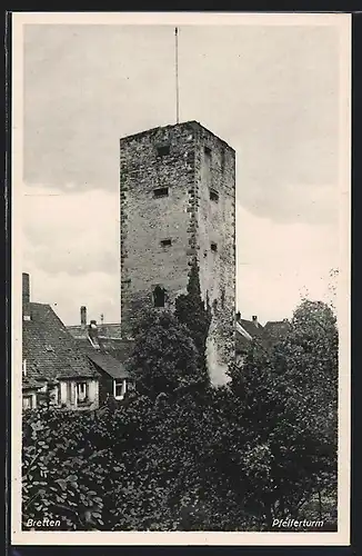 AK Bretten, Blick auf den Pfeifferturm