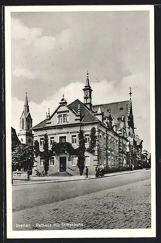 AK Bretten, Rathaus mit Stiftskirche