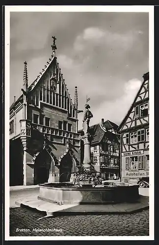 AK Bretten, Melanchtonhaus, Hotel Krone