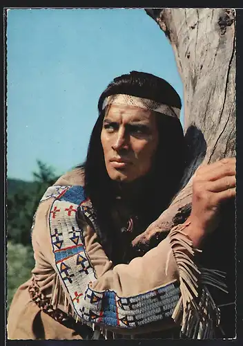 AK Schauspieler Pierre Brice in Winnetou II. Teil