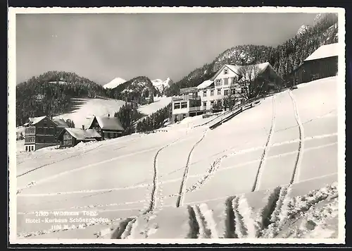 AK Wildhaus /Togg., Kurhaus Schönenboden im Schnee