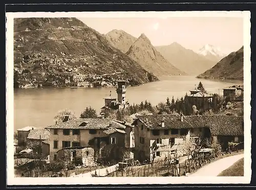 AK Lugano-Paradiso, Blick auf Porlezza