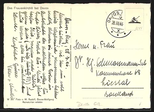 AK Davos, Das Frauenkirchli im Schnee