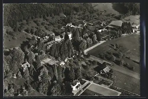 AK Hausen am Albis, Landerziehungsheim Albisbrunn aus der Vogelschau