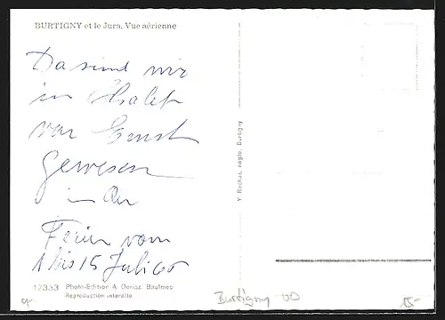 AK Burtigny, Vue aerienne