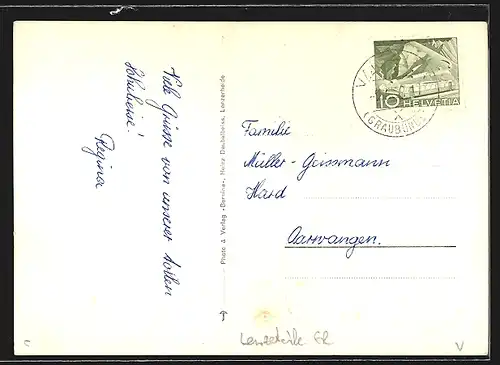 AK Lenzerheide, Blick auf die Jugendherberge