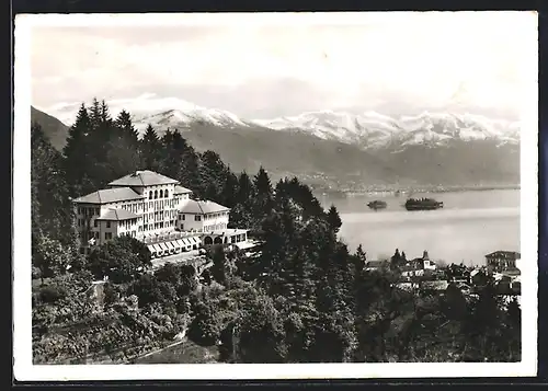 AK Brissago /Tessin, Fliegeraufnahme des Hotel Brenscino