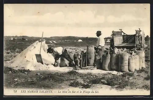 AK Les Marais Salants, La Mise en Sac et Pesage du Sel