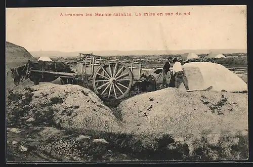 AK A travers les Marais salants. La mise en sac du sel, Salzanbau