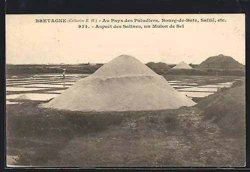 AK Bourg-de-Batz, Saille, Aspect des Salines