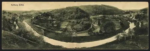 Klapp-AK Kyllburg /Eifel, Panorama des Ortes
