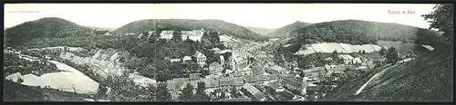 Klapp-AK Stolberg im Harz, Panorama aus der Vogelschau