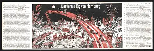 Klapp-AK Hamburg, Der letzte Tag, Gedicht, Stadt in Trümmern