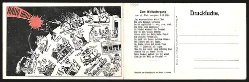 Klapp-AK Hamburg, Der letzte Tag, Gedicht, Stadt in Trümmern