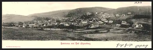 Klapp-AK Bad Elgersburg, Panorama mit Firma Eichhorn & Bandorf