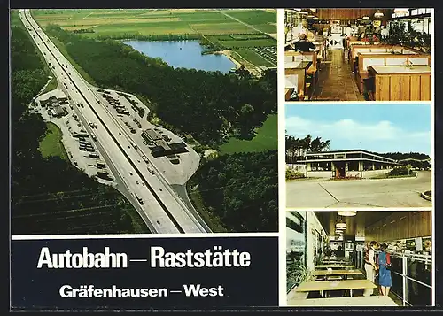 AK Weiterstadt, Autobahn-Raststätte Gräfenhausen-West bei Darmstadt