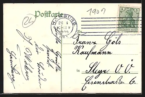 AK Hamburg, St. Pauli Reeperbahn mit Strassenbahn